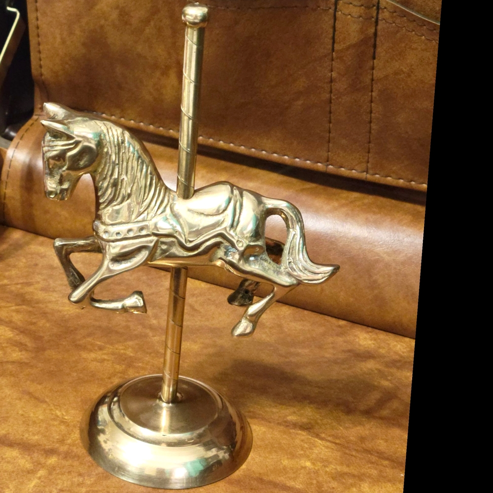 VTG Brass Carousel Horse Figurine - Picture 6 of 6